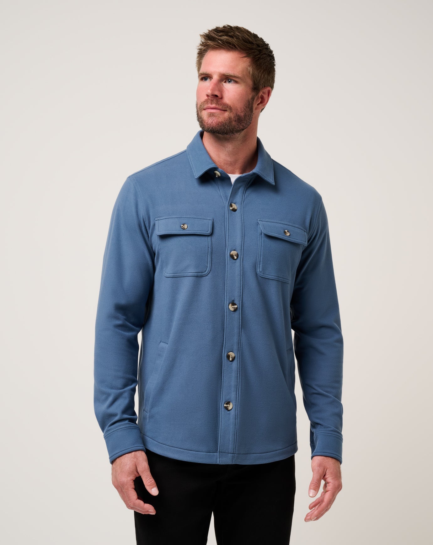 Men Peak Fleece Shirt Jacket