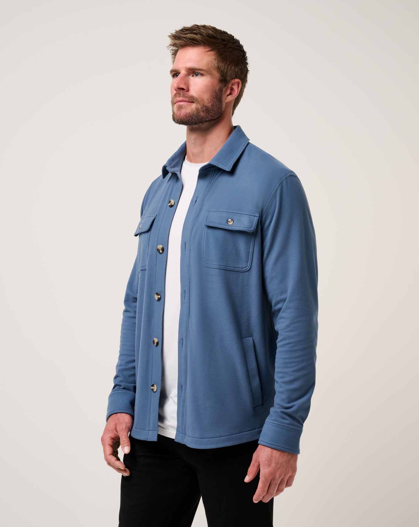 Men Peak Fleece Shirt Jacket