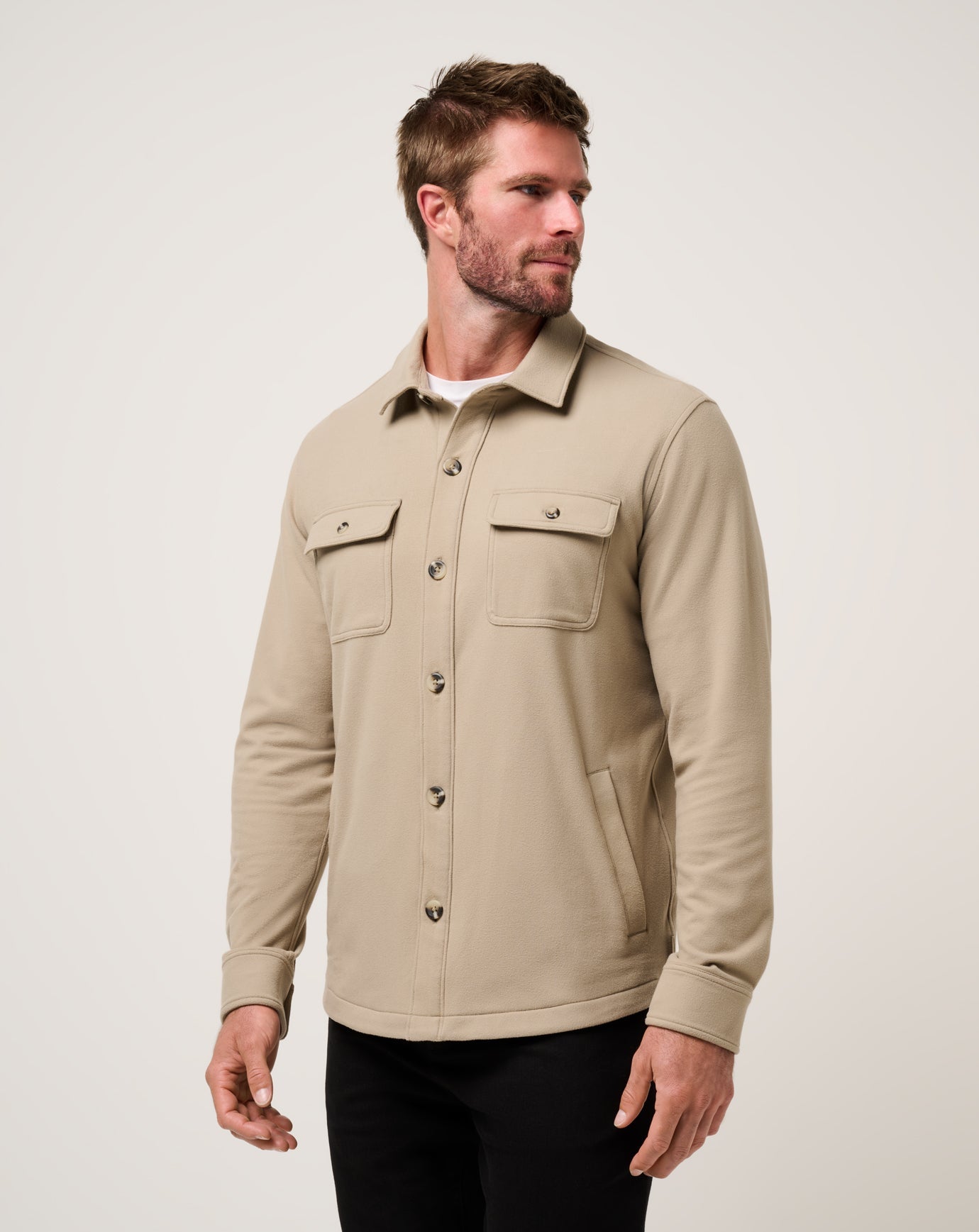 Men Peak Fleece Shirt Jacket