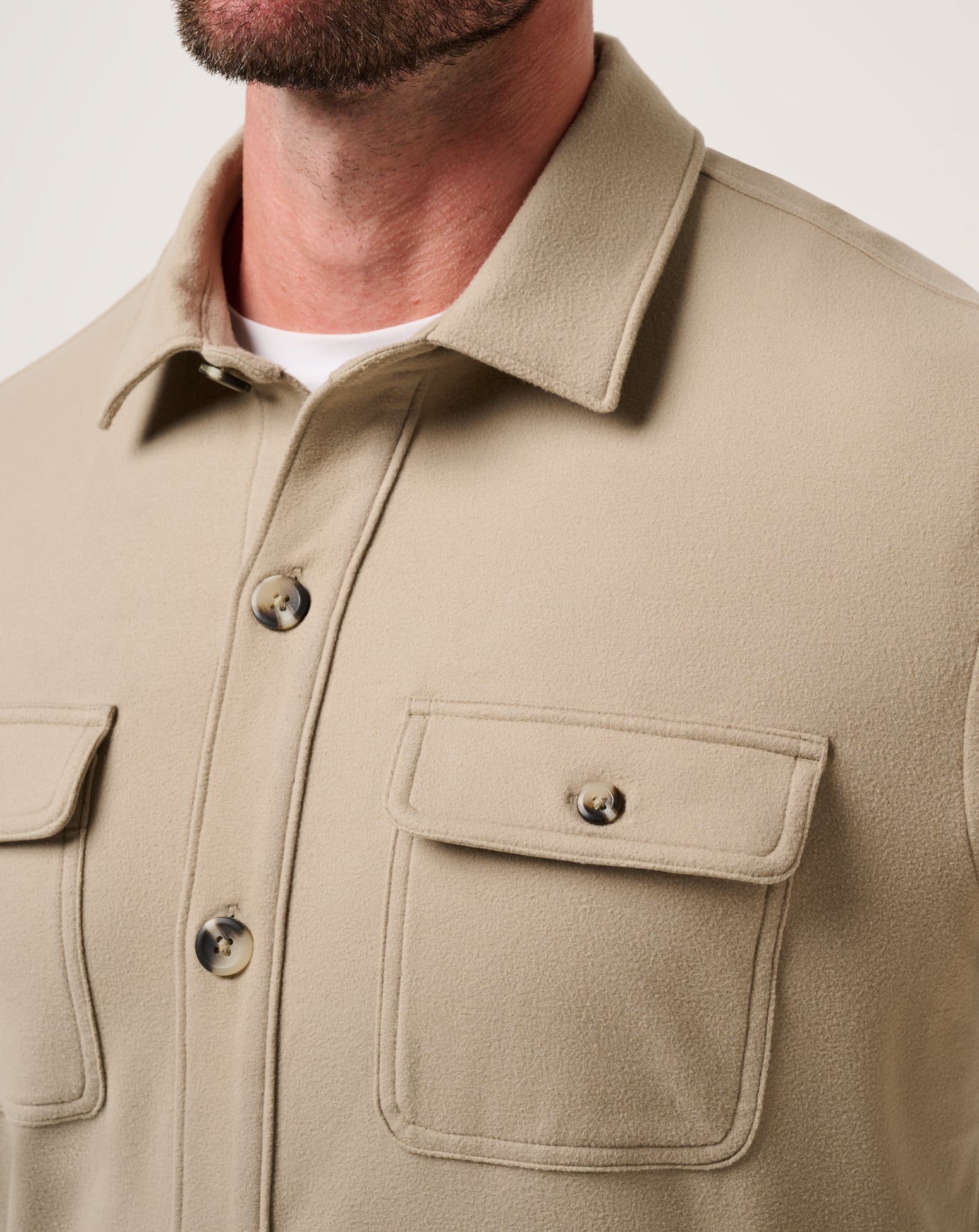 Men Peak Fleece Shirt Jacket
