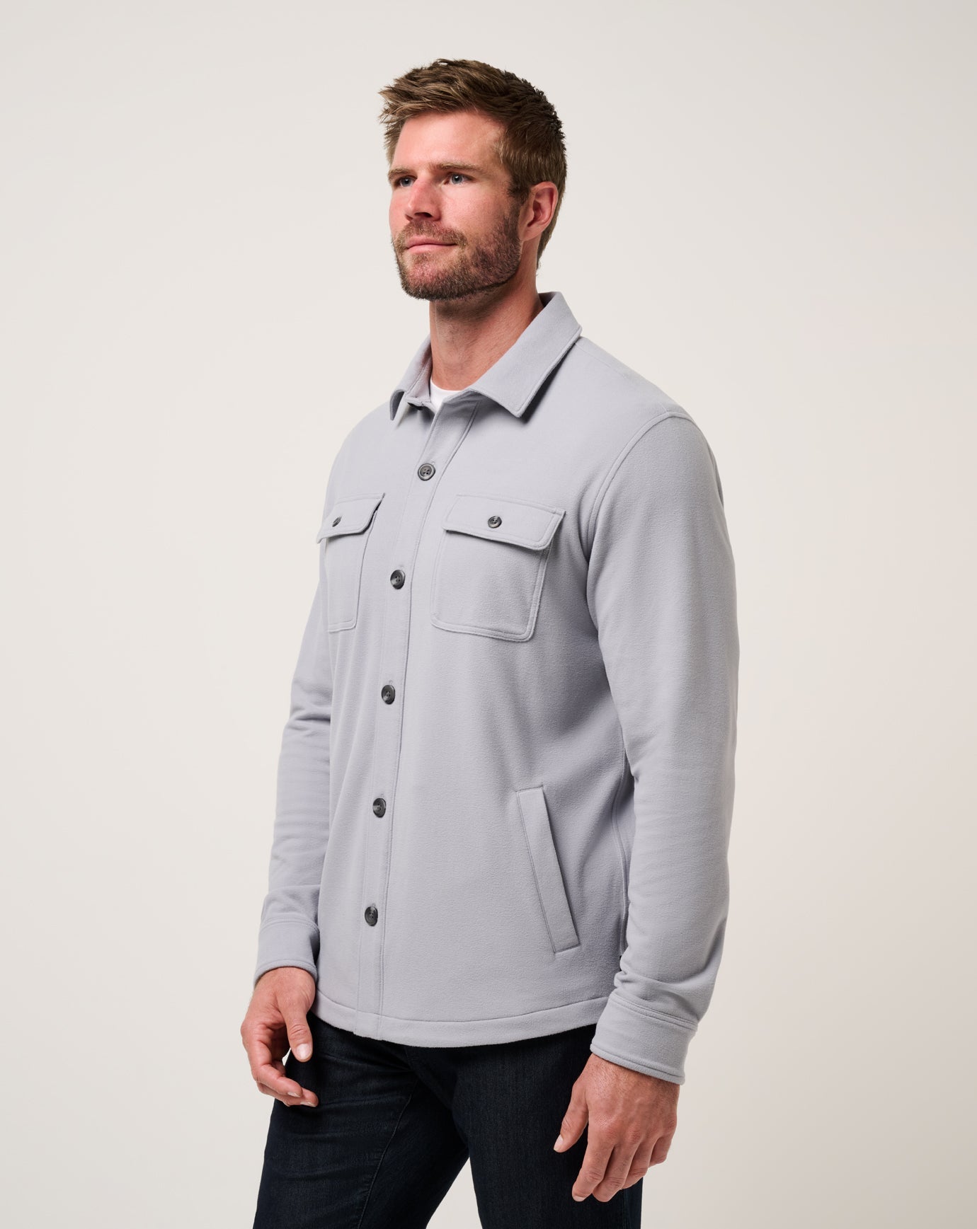 Men Peak Fleece Shirt Jacket