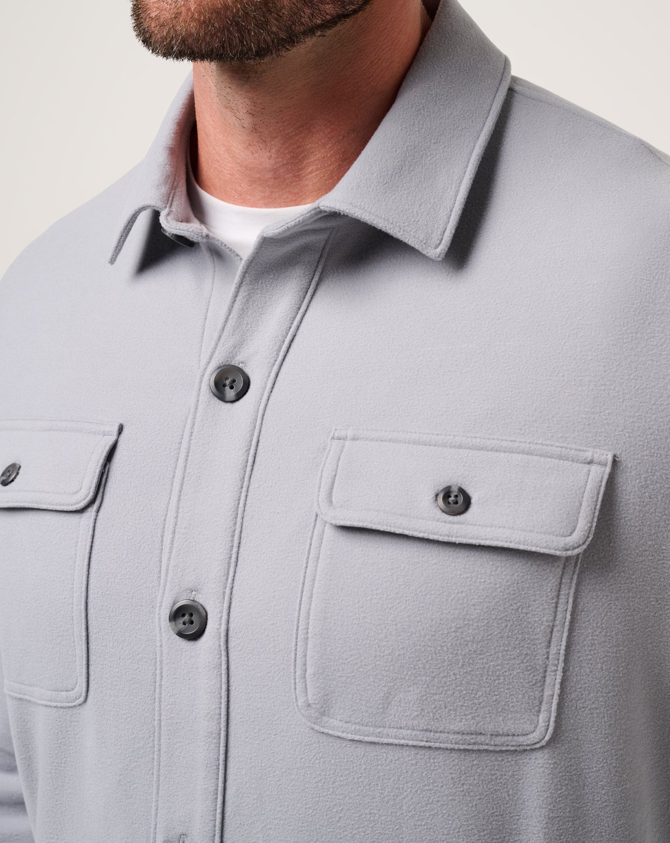 Men Peak Fleece Shirt Jacket