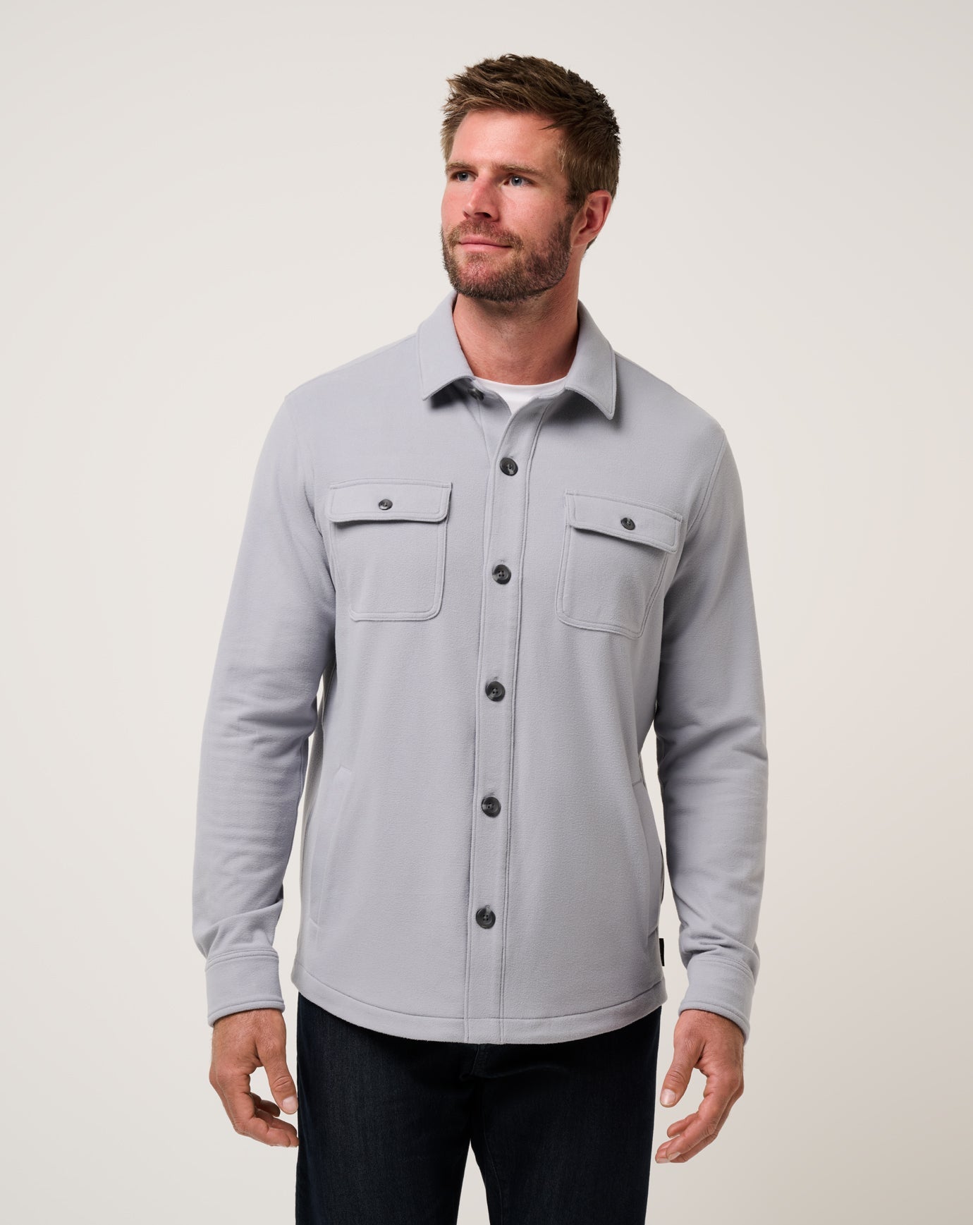 Men Peak Fleece Shirt Jacket