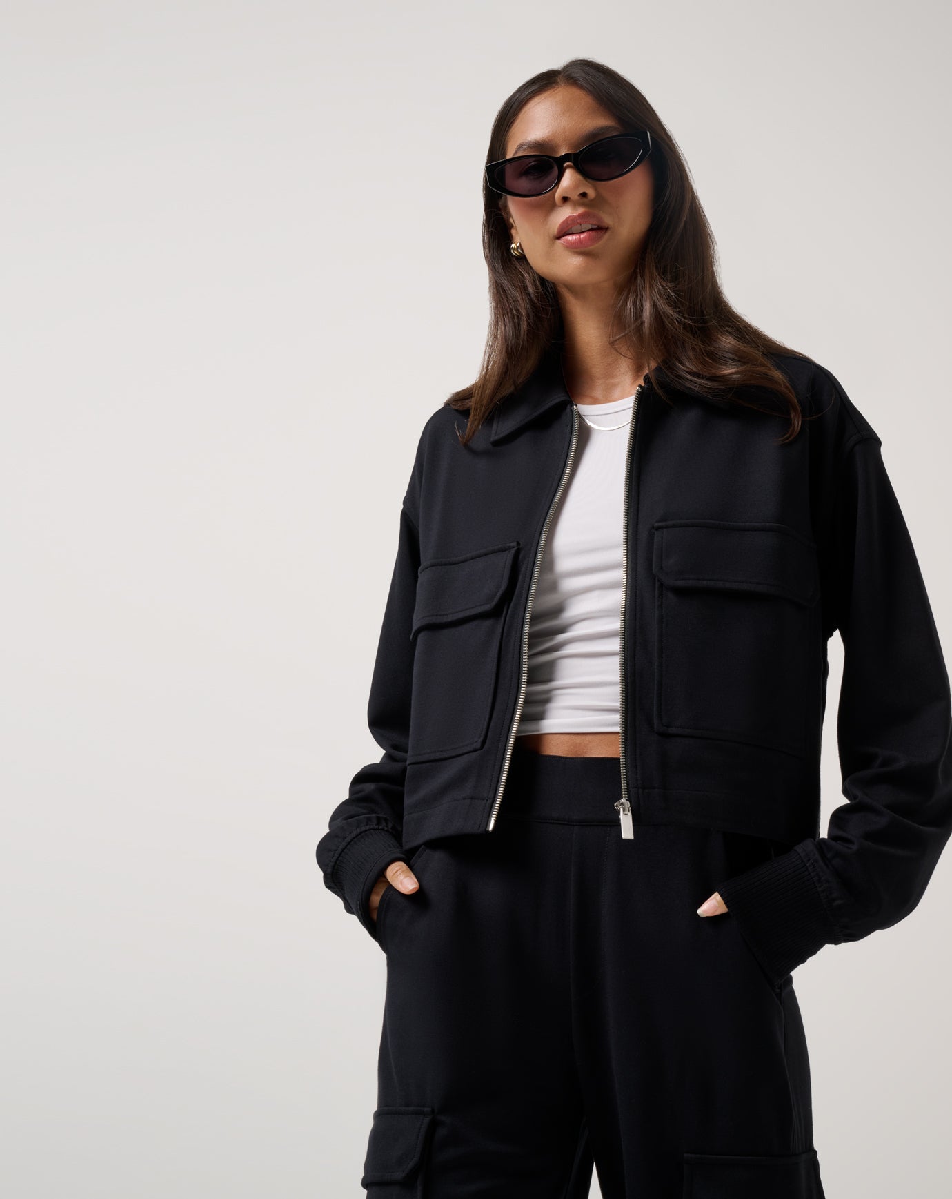 Women Friday Doubleknit Utility Jacket
