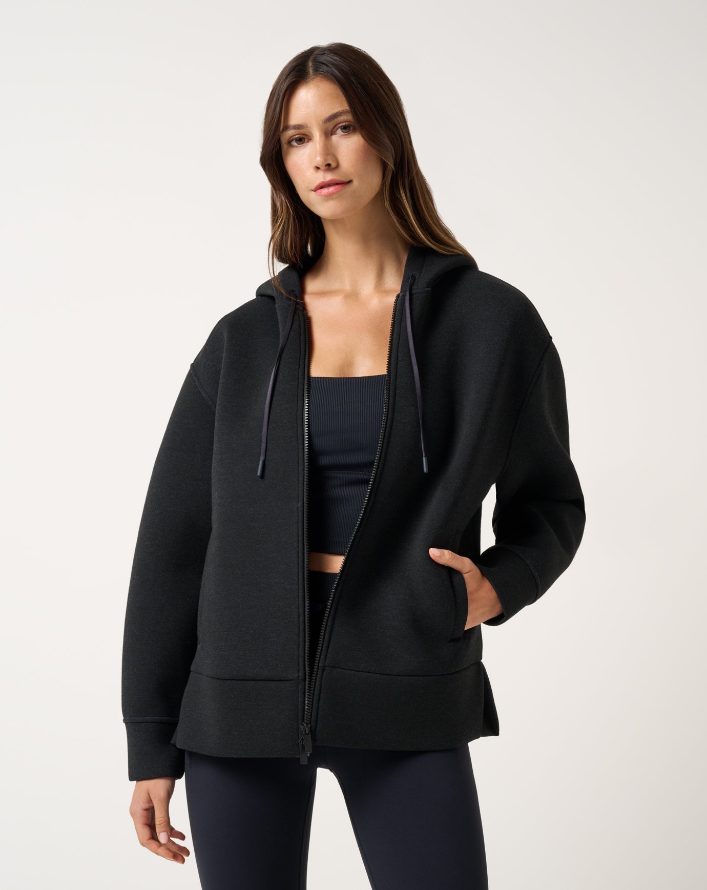 Women Cloudscape Zip Hood