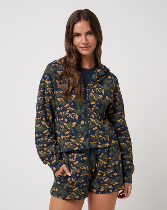 Women Cloud Fleece Printed Hoodie