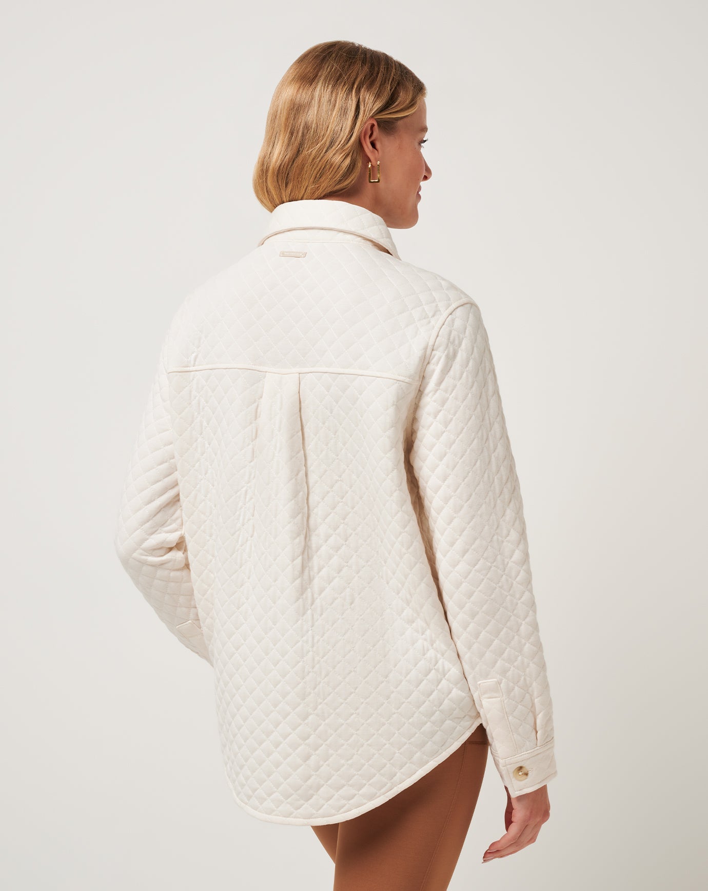 Women Diamond Quilted Shacket