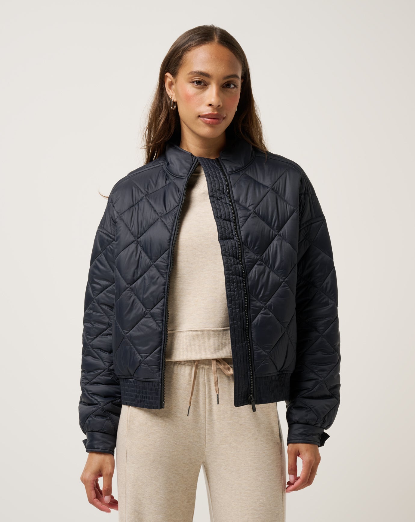 Women Lights At Night Quilted Jacket