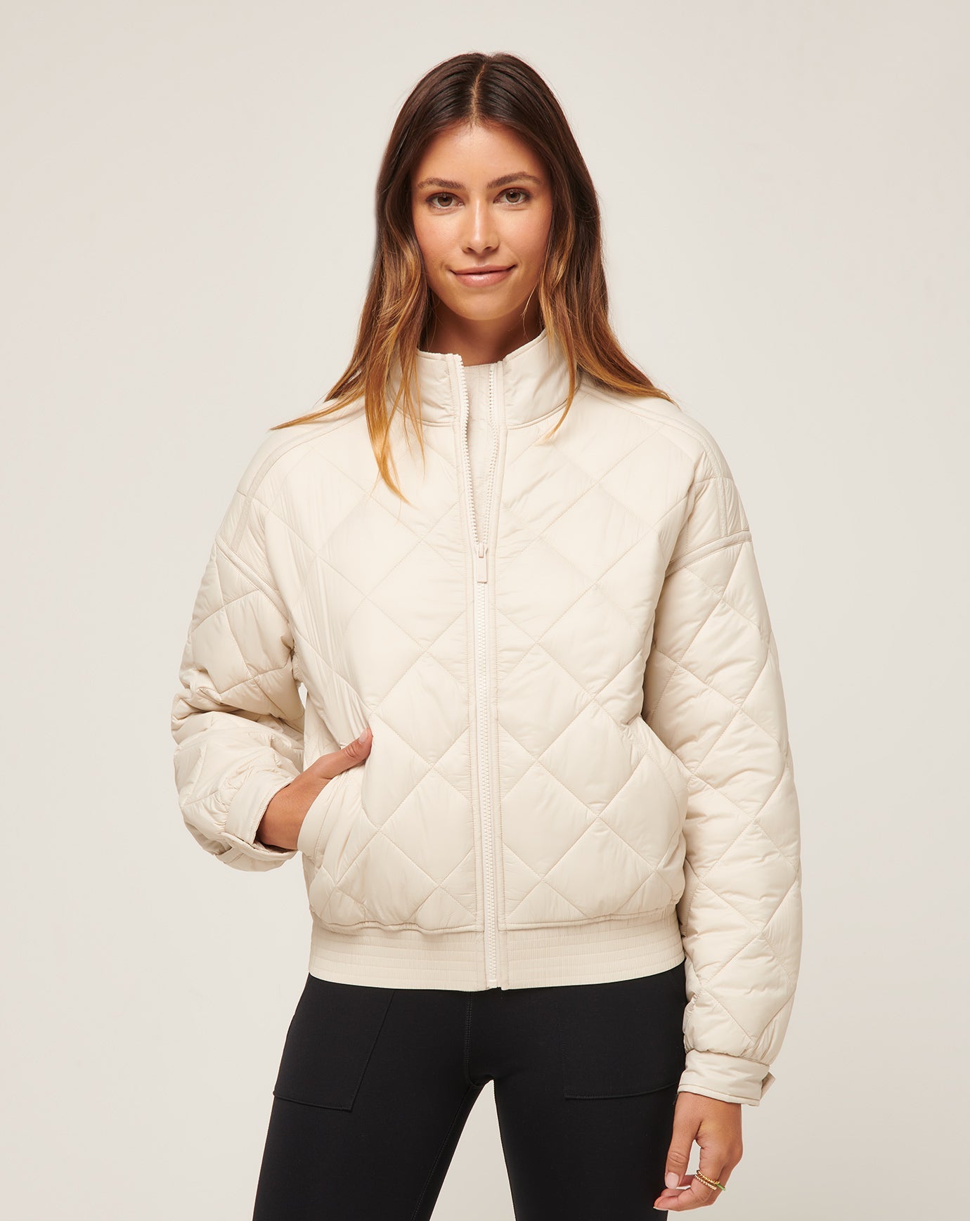 Women Lights At Night Quilted Jacket
