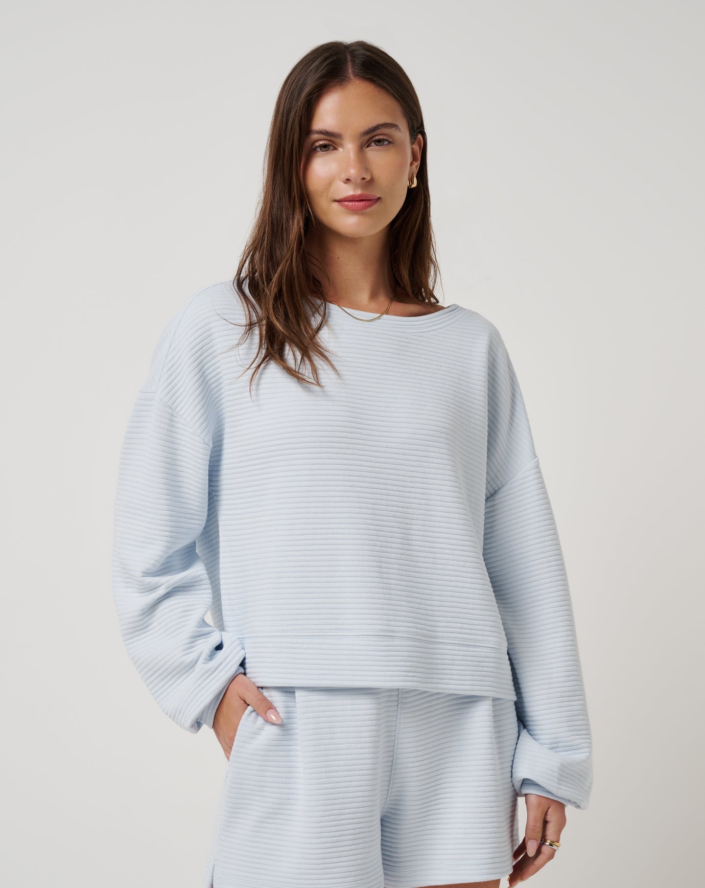 Women Coastal Rib Yacht Me Pullover