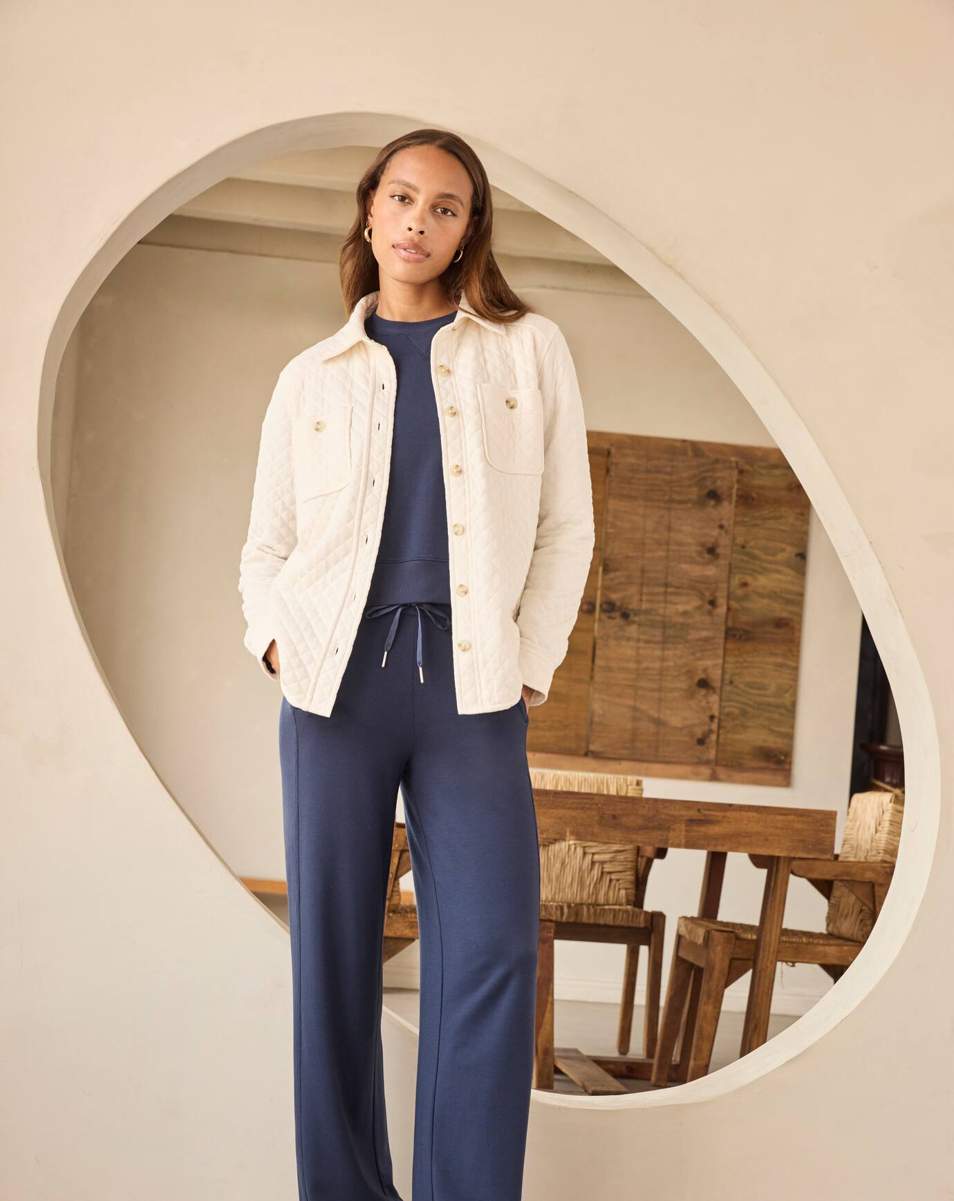 Women Cloud Terry Wide Leg Pant
